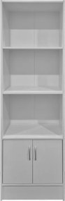 Βιβλιοθήκη Tekaro pakoworld λευκό 57x33x180εκ