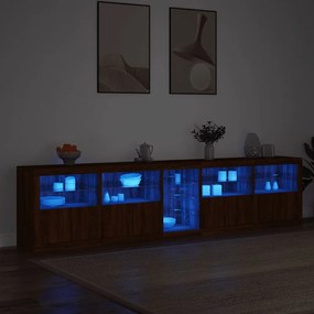 Μπουφές με LED Καφέ Δρυς 283 x 37 x 67 εκ. - Καφέ