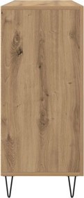 vidaXL Πλαϊνό γραφείο Artisan Oak 90 x 32,5 x 80 εκ Επεξεργασμένο ξύλο