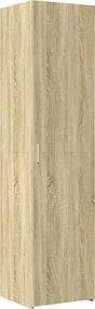 vidaXL Ντουλάπι Αποθήκευσης Στενό Δρυς 45x42,5x225 εκ. Επεξεργ. Ξύλο