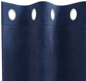 vidaXL Κουρτίνες με κουρτίνες 2 pcs Σκούρο Μπλε 140 x 225 cm Βελούδο