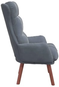vidaXL Χαλαρωτική Πολυθρόνα Σκούρο γκρι 69 x 74 x 93 εκ. Βελούδο