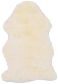 Χαλί Λευκό 60 x 90 εκ. από Γούνα Προβάτου