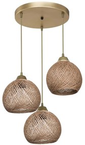 Φωτιστικό Οροφής PWL-1121 147-000109 Ε27 Φ40x80cm Beige-Gold