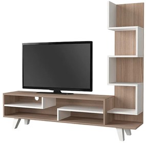 Έπιπλο τηλεόρασης Granada Megapap χρώμα λευκό - cordoba 149,5x29,5x120εκ.