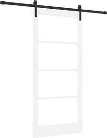 vidaXL Συρόμενη Πόρτα ORKDAL Λευκό και Μαύρο 93 x 202 cm