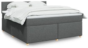 ΚΡΕΒΑΤΙ BOXSPRING ΜΕ ΣΤΡΩΜΑ ΣΚΟΥΡΟ ΓΚΡΙ 180X200 ΕΚ ΥΦΑΣΜΑΤΙΝ 3286753