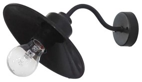 Φωτιστικό Τοίχου - Απλίκα AS-160/ΑΡ Black 31-0581 Heronia Metal, Plastic