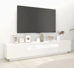 vidaXL Έπιπλο Τηλεόρασης με LED Λευκό 200 x 35 x 40 εκ.