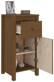 vidaXL Συρταριέρες 2 τεμ. Καφέ Μελί 40x35x80 εκ. από Μασίφ Ξύλο Πεύκου
