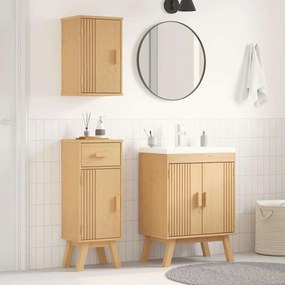 vidaXL Σετ Επίπλων Μπάνιου με συρτάρι 3 pcs Καφέ 114 x 43 x 73.5 εκ.