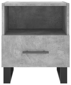 vidaXL Κομοδίνο Γκρι Σκυροδ. 40 x 35 x 47,5 εκ. από Επεξεργασμένο Ξύλο