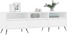 vidaXL Έπιπλο Τηλεόρασης Λευκό 150x30x44,5 εκ. Επεξεργασμένο Ξύλο