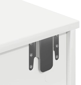 Ράφι τοίχου με συρτάρια Λευκό 60x28x15 cm Κατασκευασμένο ξύλο 859941