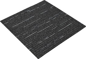 vidaXL Πλακάκι Χαλιού Ριγέ Μαύρο 50 x 50 cm 20 pcs