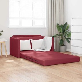vidaXL Κρεβάτι καναπές Μπορντό 124 x 71 x 78 εκ Δερματίνη