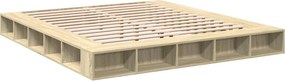 vidaXL Πλαίσιο Κρεβατιού Sonoma Δρυς 200x200 εκ. Επεξεργασμένο Ξύλο
