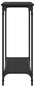 vidaXL Τραπέζι κονσόλας με ράφι Μαύρη δρυς 101 x 30.5 x 75 εκ