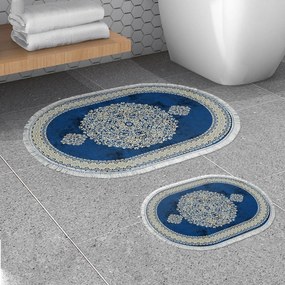 Bathmat Set (2 Pieces) 410602 - O - Blue Blue