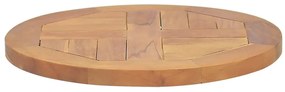 vidaXL Επιφάνεια Τραπεζιού Στρογγυλή 2,5 εκ. 40 εκ. Μασίφ Ξύλο Teak