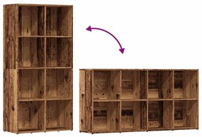 ντουλάπι βιβλίων Παλιό ξύλο 66x30x130 cm Κατασκευασμένο ξύλο - Καφέ
