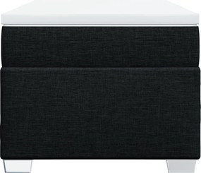 vidaXL Κρεβάτι Boxspring με Στρώμα Μαύρο 100 x 200 εκ. Υφασμάτινο