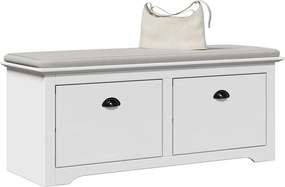 Πάγκος διαδρόμου vidaXL "BODO" Λευκό 114x40x45 cm