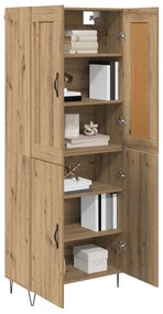 vidaXL Highboard Artisan Oak 69,5 x 34 x 180 εκ. Επεξεργασμένο ξύλο