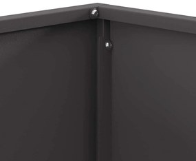 vidaXL Τζάκι Φωτιά Τετράγωνο Μαύρο 60x60x30 εκ. Ατσάλι