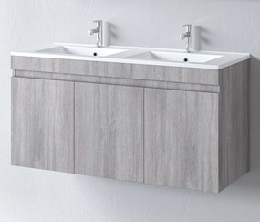 Πάγκος OMEGA GREY OAK 120 S3BOM120GO0D 120x46x60, Νιπτήρας 120x46 με δύο γούρνες - S3BOM120GO0D