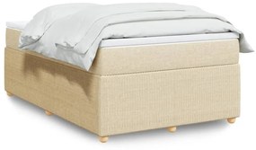 ΚΡΕΒΑΤΙ BOXSPRING ΜΕ ΣΤΡΩΜΑ ΚΡΕΜ 120X200 ΕΚ. ΥΦΑΣΜΑΤΙΝΟ 3285565