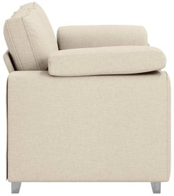 vidaXL Καναπές Μπεζ 160 x 77 x 82 εκ Ύφασμα μείγματος λινών