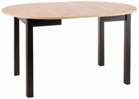 DANTE TABLE ARTISAN OAK / BLACK MATT FI 102 (102-142) DIOMMI DANTEDACMFI102