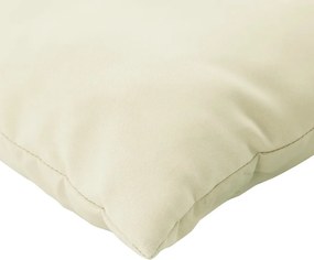 vidaXL Μαξιλάρια Καναπέ 4 τεμ. Κρεμ 60x60 εκ. Υφασμάτινα