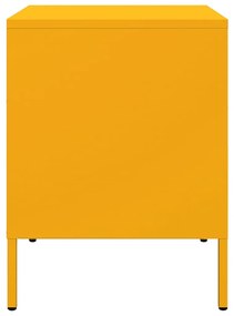 vidaXL Κομοδίνα 2 τεμ. Μουσταρδί 36x39x50,5 εκ. από Χάλυβα