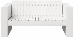 vidaXL Καναπές Κήπου Λευκό 134 x 60 x 62 cm Μασίφ ξύλο πεύκου