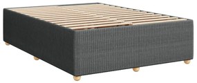 Κρεβάτι Boxspring με Στρώμα Σκούρο Γκρι 140x190 εκ. Υφασμάτινο - Γκρι