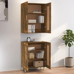 vidaXL Ντουλάπι Καπνιστή Δρυς 69,5x34x180 εκ. από Επεξεργασμένο Ξύλο