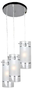 Φωτιστικό Οροφής Τρίφωτο Aca Mane FW50673 Chrome/Sandblast
