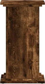 vidaXL Βάσεις Φυτών Καπνιστή Δρυς 33x33x60 εκ Επεξεργασμένο Ξύλο