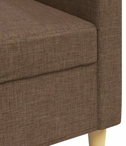 vidaXL Καναπές Τριθέσιος Καφέ 210 εκ. Υφασμάτινος