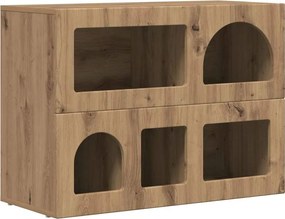 vidaXL Πλαϊνό γραφείο ELST Artisan Oak 80.5 x 35 x 59 εκ.