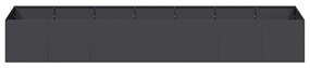 vidaXL Ζαρντινιέρα Μαύρη 280x80x40 εκ. από Χάλυβα
