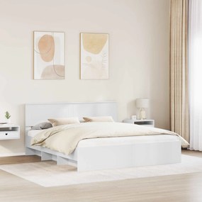 vidaXL Σκελετός Κρεβατιού Λευκό 180 x 200 cm Επεξεργασμένο Ξύλο