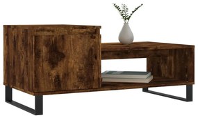 vidaXL Τραπεζάκι Σαλονιού Καπνιστή Δρυς 100x50x45 εκ. Επεξεργασμ. Ξύλο