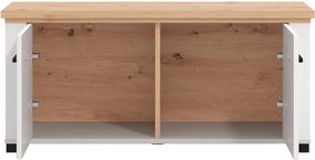 Έπιπλο Εισόδου Valencia KOM Λευκό - Artisan Oak - Λευκό Μάτ 103,5x41x47,5 εκ.