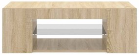 vidaXL Έπιπλο Τηλεόρασης με LED Sonoma Δρυς 90x39x30 εκ.