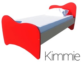Παιδικό Ημίδιπλο 110x200 Κρεβάτι Irven Κόκκινο Kimie