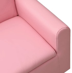 vidaXL Καναπεδάκι Παιδικό Ροζ από Συνθετικό Δέρμα