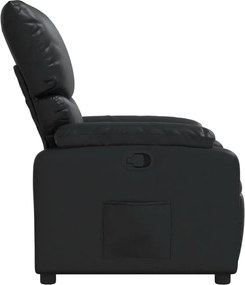 vidaXL Πολυθρόνα Ανακλινόμενη Μαύρη από Συνθετικό Δέρμα